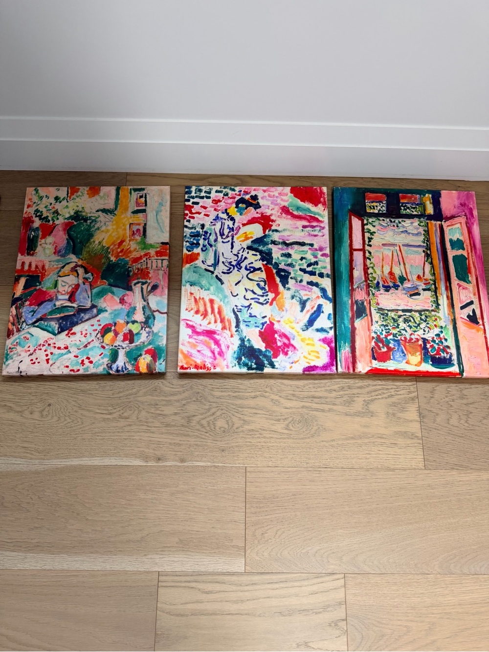 Set of 3 Henri Matisse style canvas